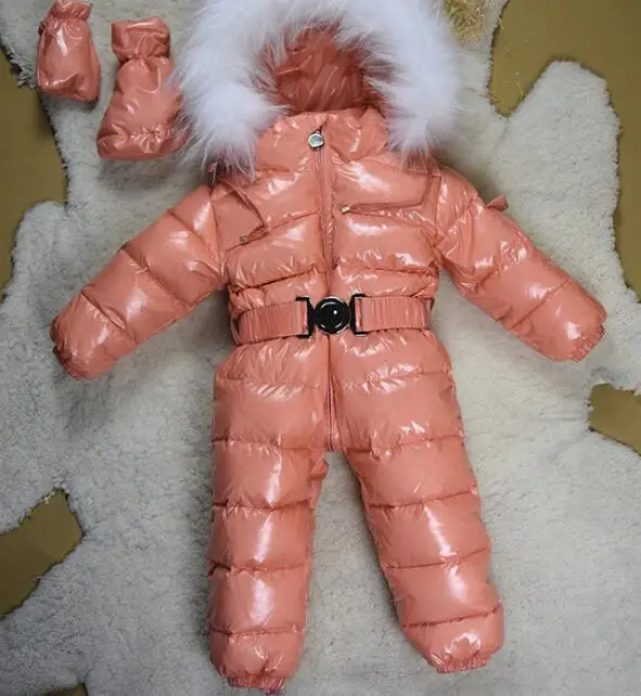 Детский Зимний пуховик с длинными рукавами из хлопка 025 - Цвет: Оранжевый