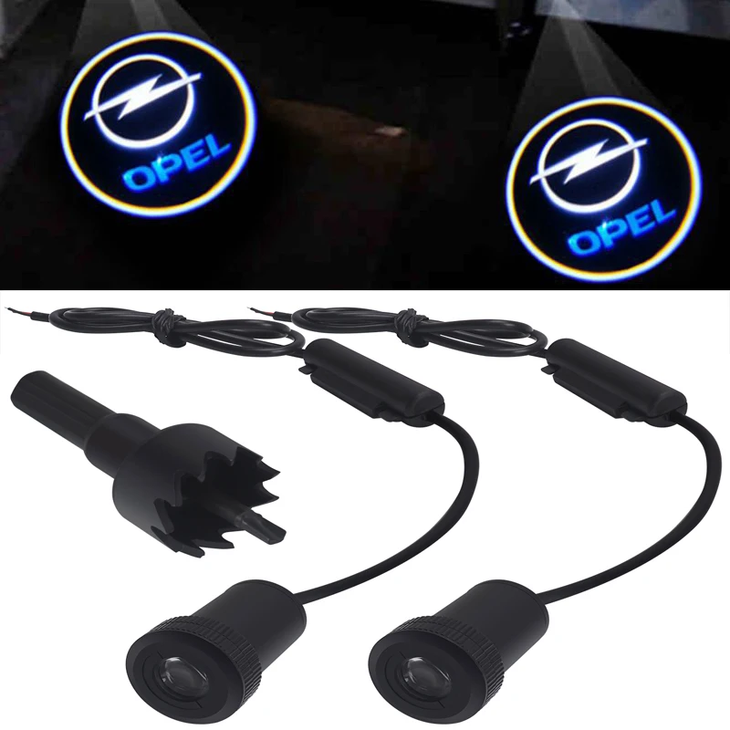 

Car Door Light Ambient Lamp For Opel Insignia Zafira Astra J H G K Corsa d Vectra C Mokka OPEL Logo Projector Light Logo Light