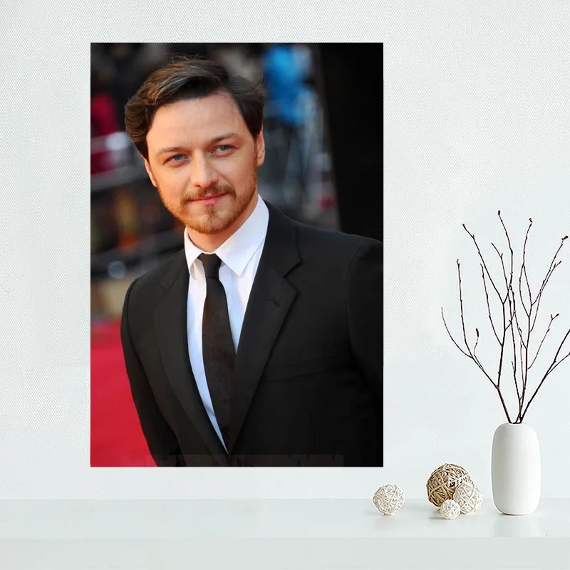 Продукт James McAvoy плакат пользовательский Атлас плакат печать ткань стены плакат печать из шелковой ткани с принтом плакат