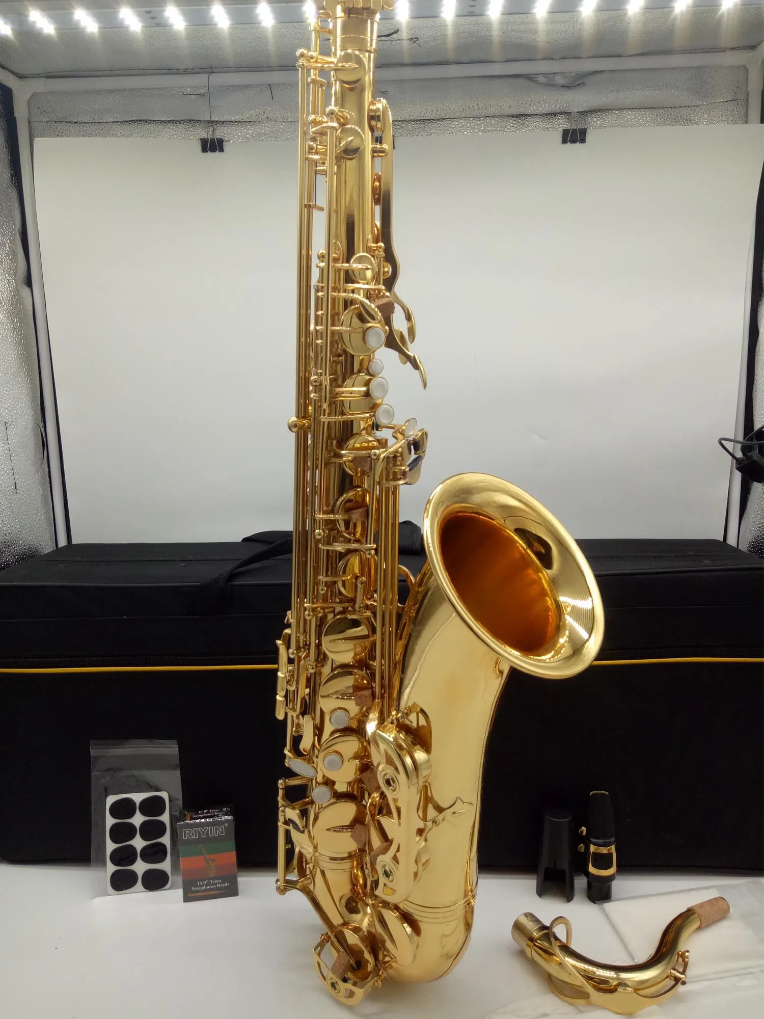 Музыка Fancier клуб тенор саксофон Ссылка 36 золотой лак b-плоский тенор Sax R36 с Чехол мундштук камыша шеи