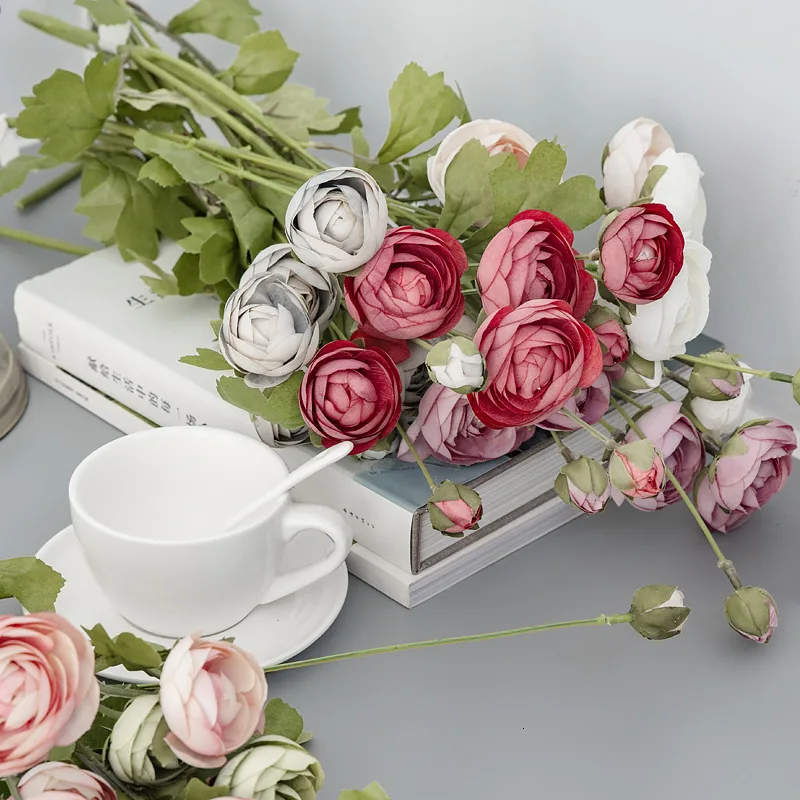 Flower High Archives Silk Flower Home Furnishing Model Between Decoration Single Branch Plastic False Scented Tea Bouquet