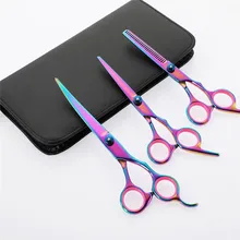 JuneJour Парикмахерские ножницы для ухода за домашними животными парикмахерские Парикмахерские ножницы набор инструментов для стрижки 4 шт./компл. фиолетовый Ножницы Набор