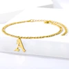 ICFTZWE A-Z Letter Initial Anklets For Women Old English Alphabet Gold Anklet Boho Summer Beach Barefoot Foot Jewelry Gift ► Photo 3/6