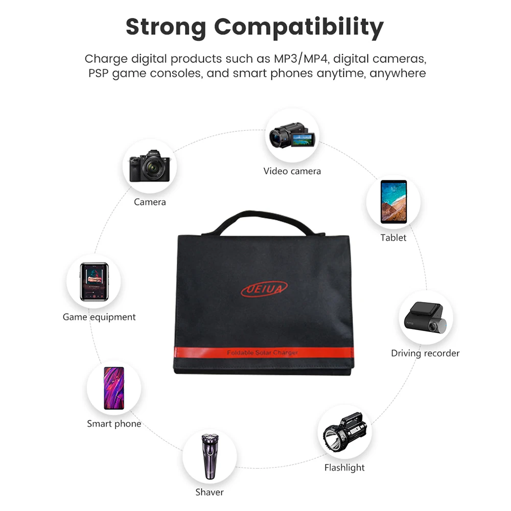  SUNYIMA Solar Panel Battery Charger Portable DC12V Outdoors Foldable Power Bank Solar Charger for S