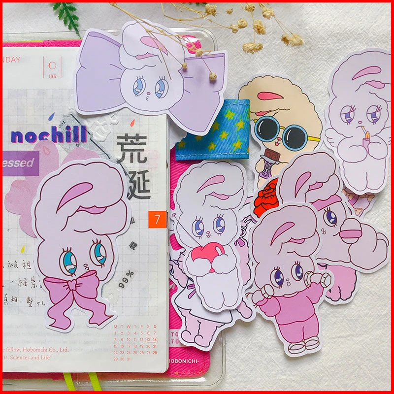 Персонализированный альбом для стикеров с милым розовым Кроликом