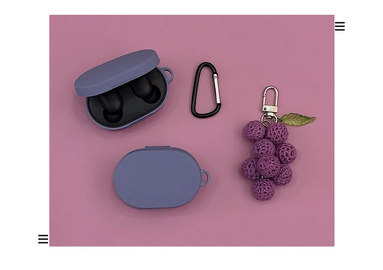 Вязаный виноград Брелок чехол для наушников с крючком для Xiaomi Redmi AirDots чехол беспроводной Bluetooth чехол для наушников Мягкий чехол
