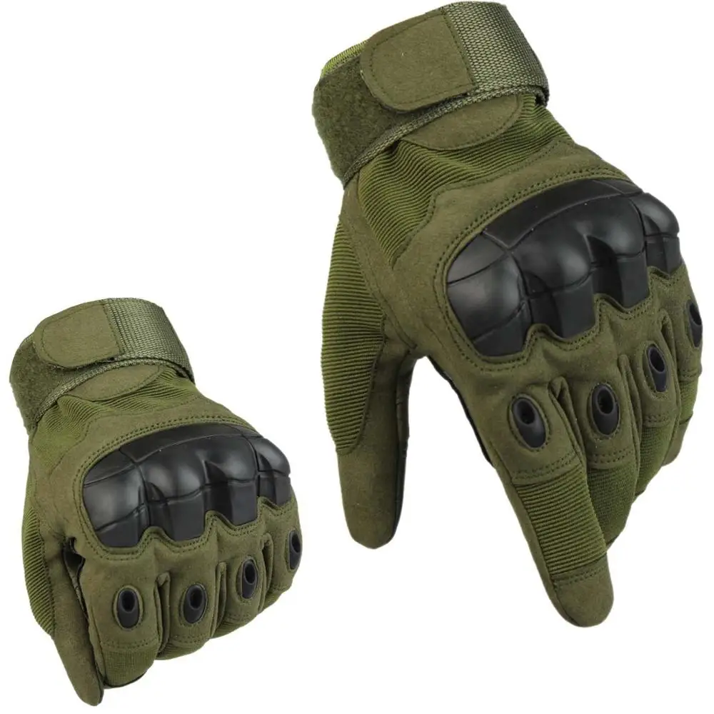 Army Green Тактические перчатки с сенсорным экраном военные армейские Пейнтбольные стрельбы страйкбольные боевые противоскользящие резиновые жесткие перчатки для пальцев - Цвет: Army Green