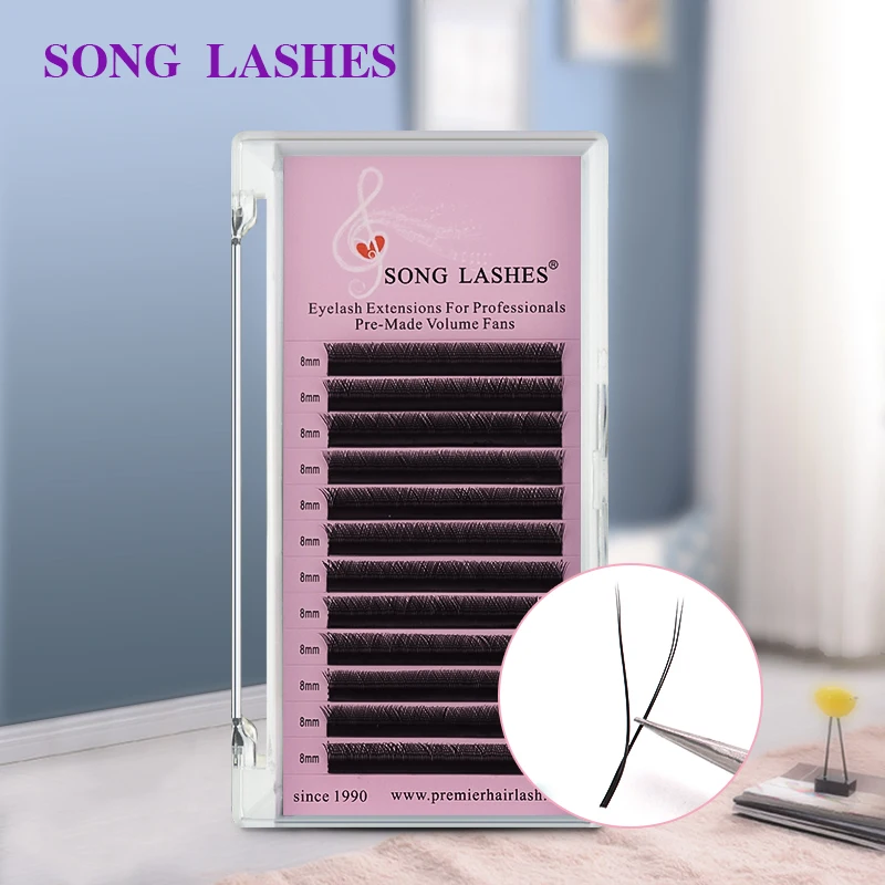 SONG LASHES Y Shape Premade Fans Eyelash Extensions  For Salon  Individual eyelashes C D DD curl 2D YY lashes Y Shape lashes