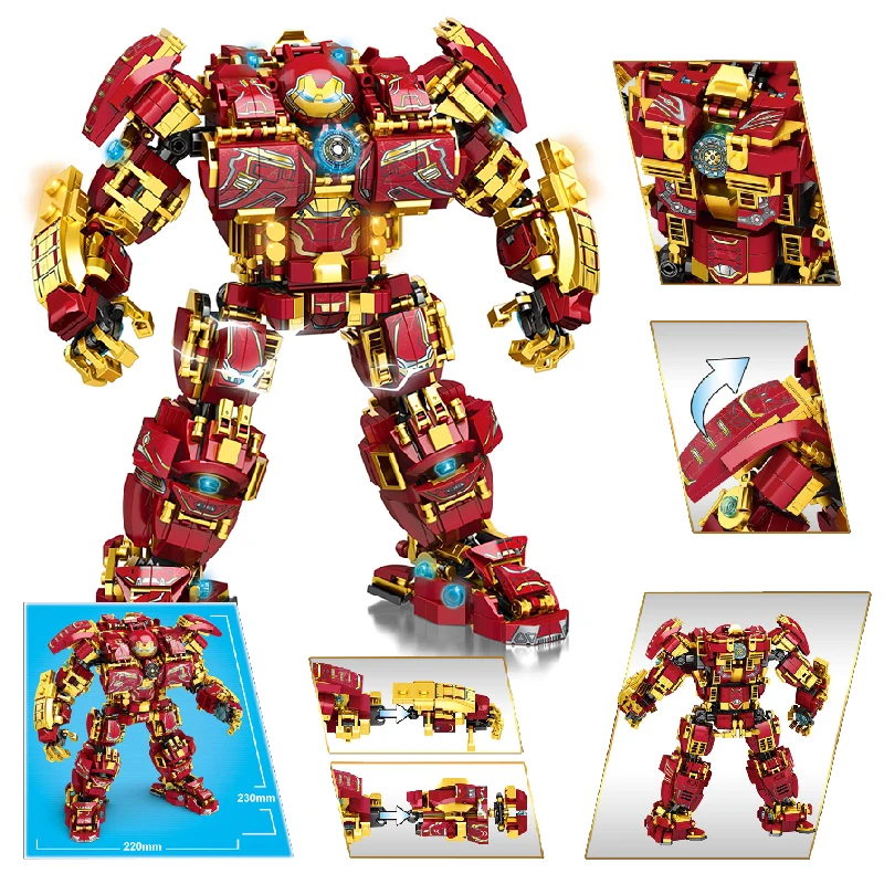Classic 1450PCS City War Super Armor Robot Building Blocks Military Warrior Mecha Figures Weapon Bricks Toys Man For Children | Игрушки и