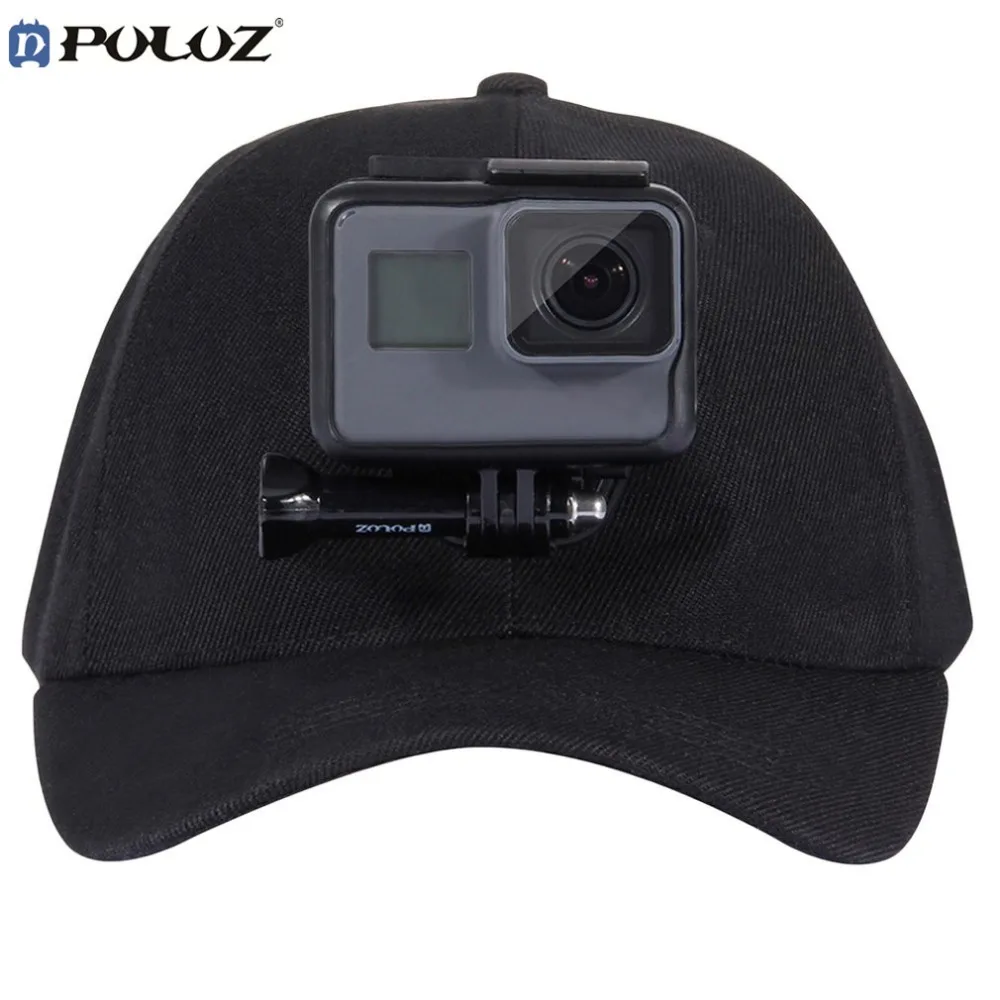 PULUZ, спортивная шапка для камеры, аксессуары для GoPro, регулируемая крышка с винтами и J Stent Base для GoPro HERO 6 5 4/5 4 Session
