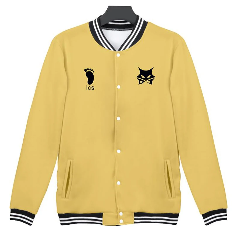 Anime Haikyuu Baseball Jacket Men Bomber MSBY Black Jackals Volleyball Club College Uniform Cosplay Costume | Тематическая одежда