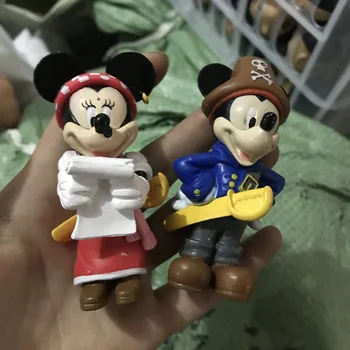

Cute Minnie Mickey Mouse Cosplay Captain Hook Pirates Skull Baby Doll Figure Toy Model Kids Birthday Gift