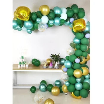 

167pcs Balloons Set Kit Bedroom Decoration Wedding Birthday Party Valentine’s Day Easter Halloween Dark Green Forest Gold
