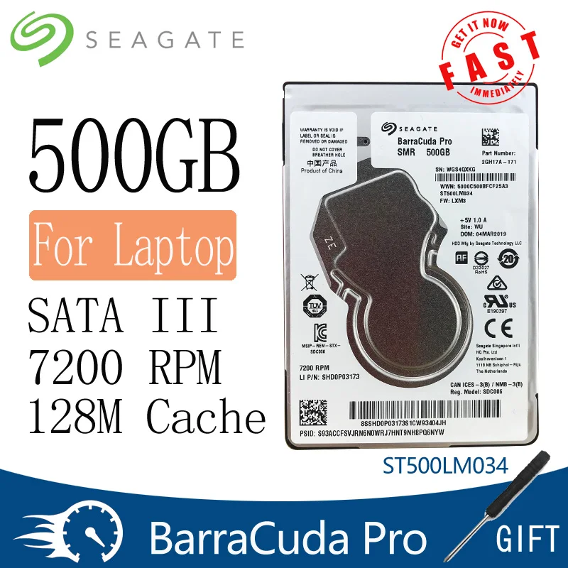 Игровой жесткий диск Seagate 500 Гб 7200 об/мин 2 5 &quotВнутренний для ПК SATA III 128M кэш 7 мм PS4