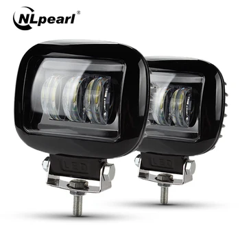 

Nlpearl Light Bar/Work Light 6D Lens 5 Inch 30W Led Light Bar for 4x4 Offroad ATV SUV Trucks Spot Fog light Driving Lights 12V