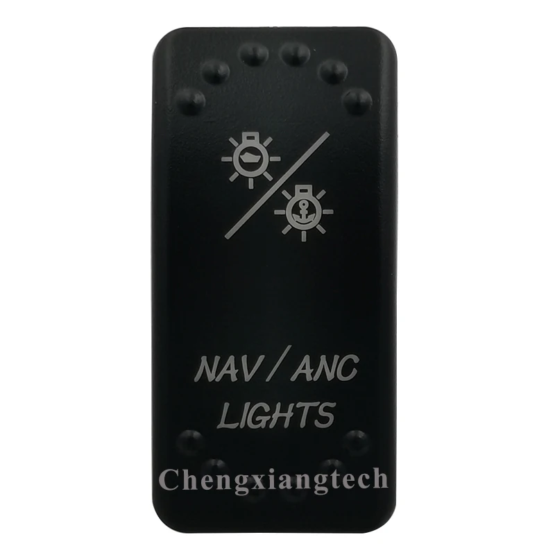 

Laser Etched - NAV/ANC LIGHTS- Led Backlit Rocker Switch Cap for Car Boat Truck Rv Switch Auto DIY Replacing, Cover Only