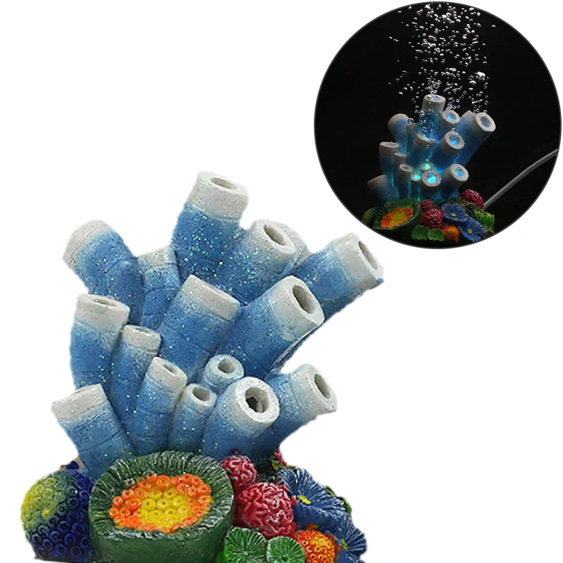 Fish Aquarium Oxygen Pump Volcano Shape Ornament Coral Air Bubble Tank Stone Decor Fish Bubbler Landscaping Decoration