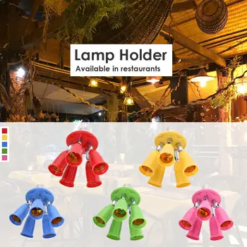 

5-heads PC Practical E27 Lamp Holder Rotatable Lamps Adapter Adjustable LED Light Bulb Base Lamps Socket Adapter