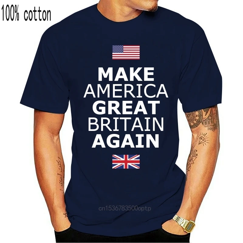 Funny Men t shirt Women novelty tshirt Make America Great Britain Again w_ Flags T-Shirt | Женская одежда