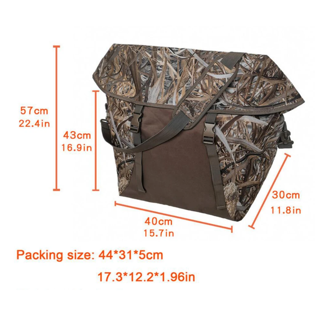 Bolsa para Pesca e Caça Tote com Alça de Ombro e Folha de Terra Waders Wader Armazenamento Transportadora Case Camo 12 Roupa de pesca tipo Wader