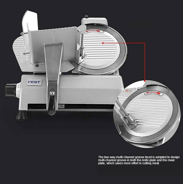 NEW Electric meat slicer Frozen meat slicer Cutting meat machine Semi-automatic Beef/Lamb slice machine 10 inch Slicing Maker 5