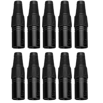 

20pcs 3Pin XLR Male to Female Microphone Extension Cable Audio Socket MIC Audio Connector Adapter Microphone Cables Plug
