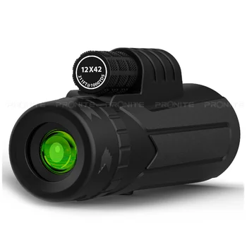

PRONITE 10x42 Monocular Black LU10X42 Portable Non-Night Vision HD High Telescope