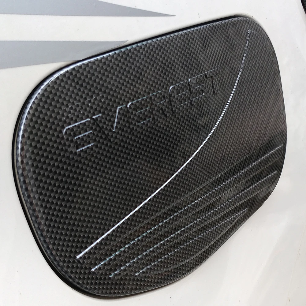 carbon fiber Крышка топливного бака 1 шт. Высокое качество Черный ABS пластик Модифицированная защита автомобильные аксессуары украшения для ford everest endeavor - Цвет: carbon fiber