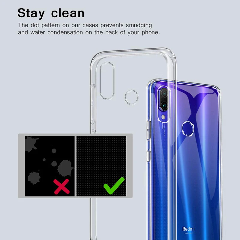 Ультратонкий Мягкий Прозрачный чехол для телефона Xiaomi Redmi Note 7 Pro 7S силиконовый