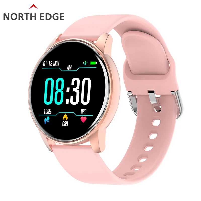 

NORTH EDGE NL01 circular touch screen sports waterproof smart watch with pedometer heart rate monitor