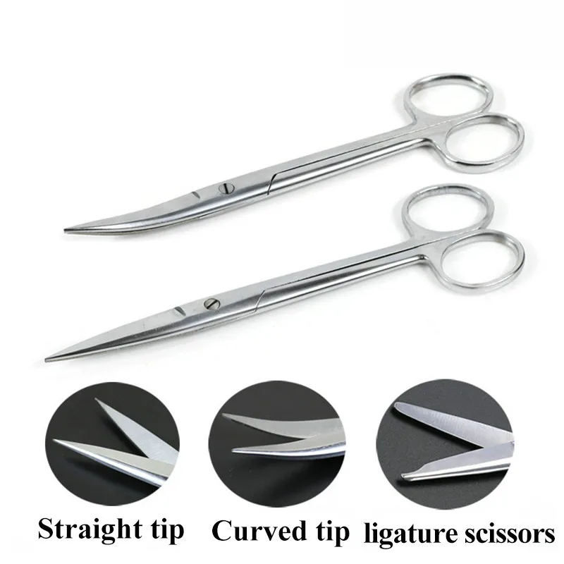 

Steel Vet Scissors Straight Farming Surgical curved Tools Veterinary Medical Animal Stainless Tip Scissors
