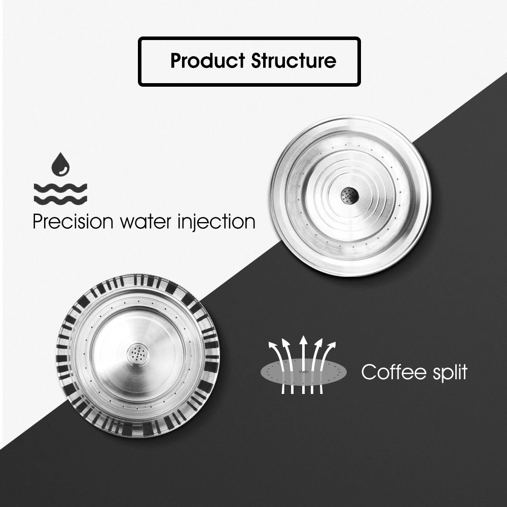 Espresso Capsulas Recargables Nespresso Vertuoline &Vertuo Stainless Steel (G2) Refillable Capsule Reusable Filter ods