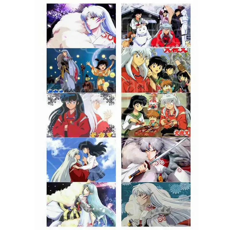 Inuyasha Sticker 100pcs Different Style Anime Stickers Bus ID Waterproof Card Stikers Classic Toys