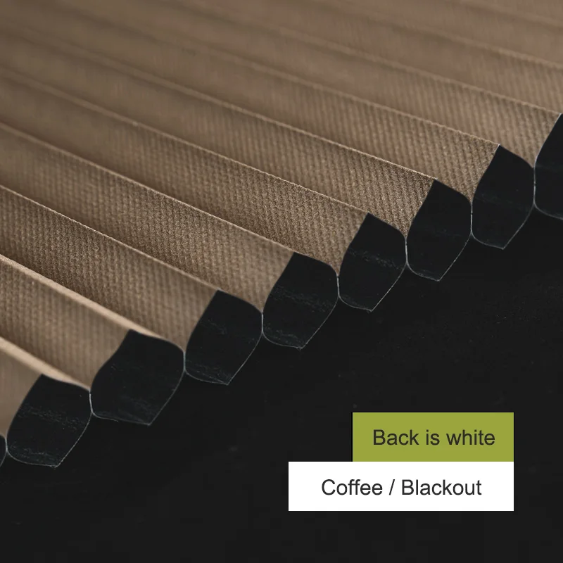 Blackout Coffee Верх-вниз, низ-вверх, легко фиксируется, беспроводная, глухая, с боковым замком, сотовая занавеска, сотовые жалюзи, Индивидуальный размер - Цвет: Blackout Coffee
