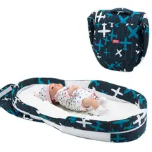 Переносная детская колыбель, мягкая, хлопковая, дышащая, для путешествий, складная, переносная, для кроватки, хлопок, детская кровать для От 0 до 1 года, для малышей