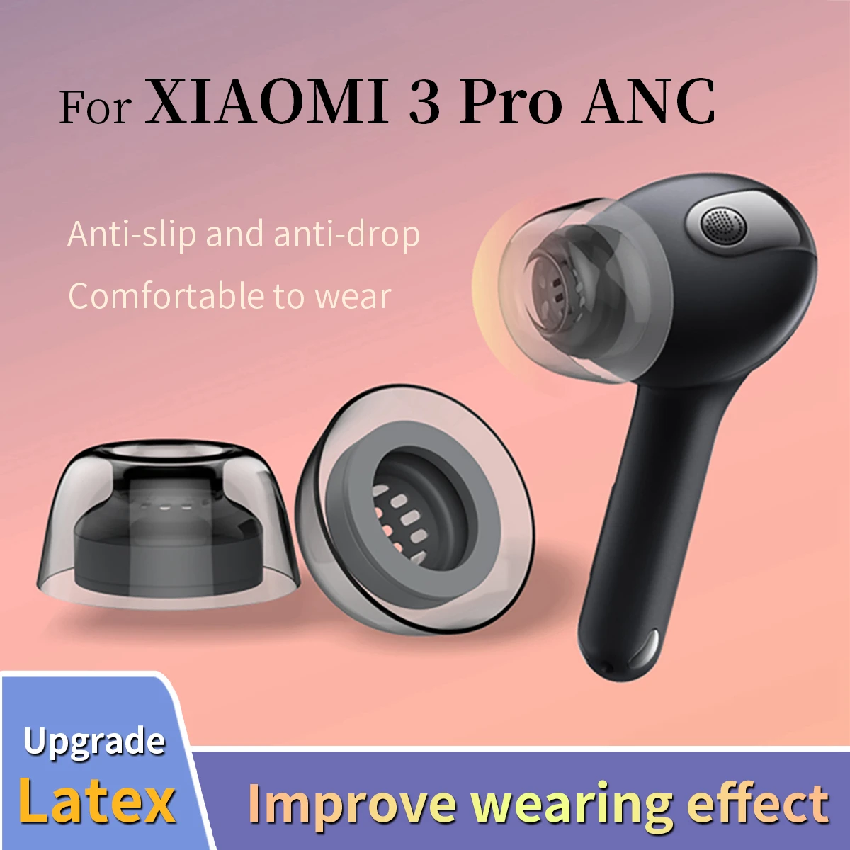 

Latex Ear Tips for XIAOMI 3 Pro ANC Eartips Mi Air 3 Pro Ture Wireless Earbuds Tips Anti-Slip Avoid Falling Off Soundproof