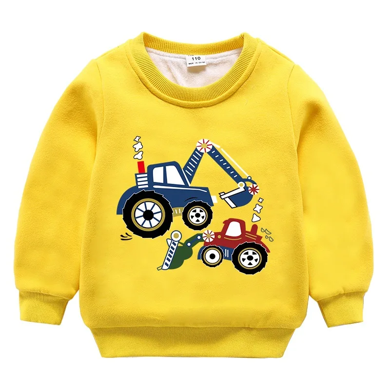 Детский плотный свитер новая осенне-зимняя детская одежда из хлопка Спортивная толстовка с рисунком для мальчиков и девочек