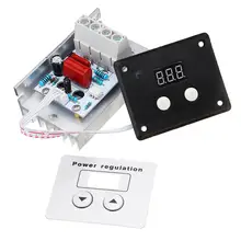 AC 220V 10000W SCR Digital Control Electronic Voltage Regulator Speed Control Dimmer Thermostat + Digital Meters Power Supply