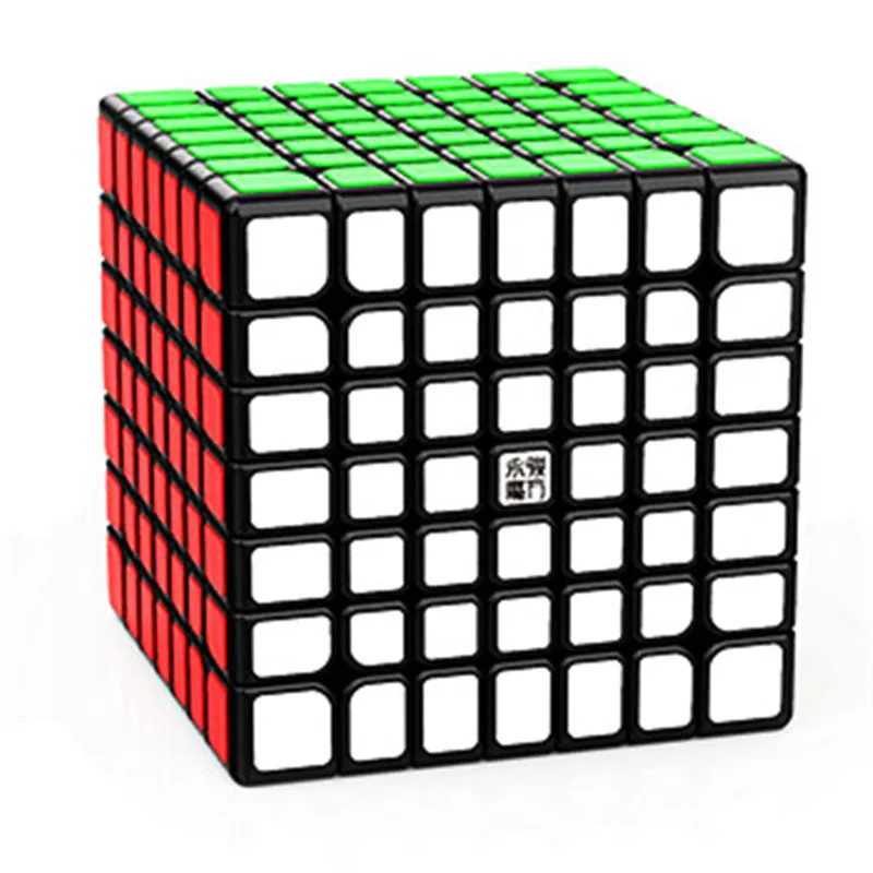 YongJun YJ YuFu YuFuM Магнитный 7x7x7 развивающий Интеллектуальный магический куб ультра-Гладкий 7x7 скоростной Головоломка Куб детские игрушки подарок - Цвет: YuFuM Black