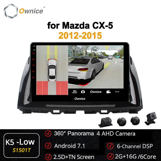 S1501 K5-Low Ownice carplay 10," Octa Core Android 9,0 автомобиль радио gps DVD Поддержка 4 аппарат не привязан к оператору сотовой связи сети DAB+ для Mazda CX-5 2012 2013 - Цвет: S1501 K5-Low