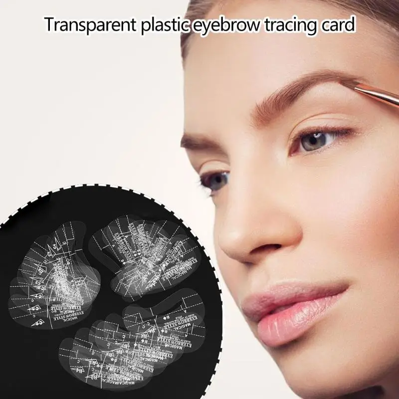 24pcs Reusable Eyebrow Shaping Stencil DIY Eye Brow Drawing Styling Guide