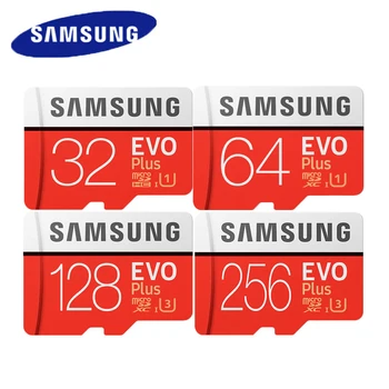 

SAMSUNG 256GB MicroSD Card 128GB TF Flash Card 64GB SDXC UHS-I Memory Card 32GB SDHC EVO Plus C10 U3/U1 For Drone/Tablet 100MB/s