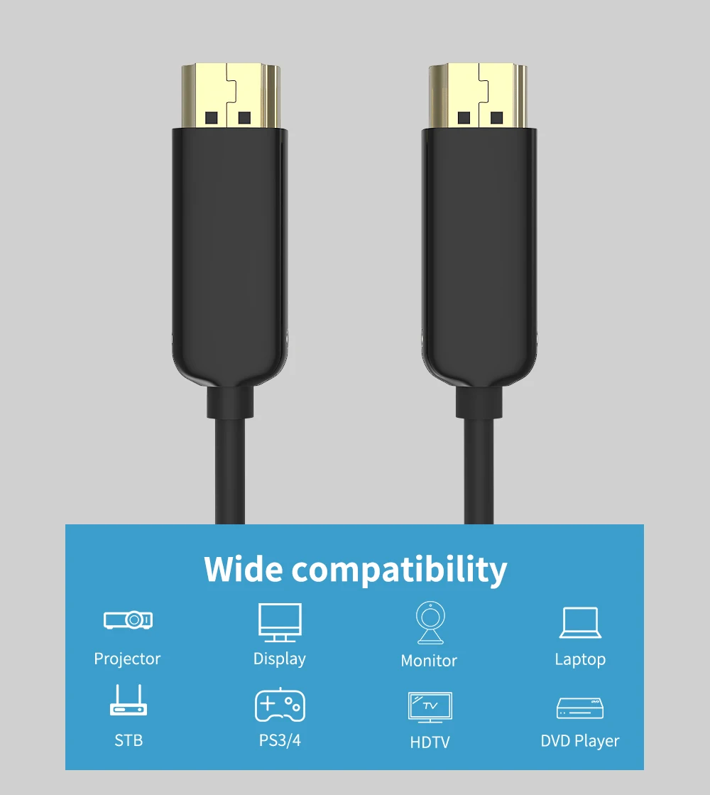 HDMI 2,0 кабель 4 к 60 Гц волоконно-оптический HDMI кабель 2,0 HDR для HD tv Box проектора PS4 кабель HDMI 10 м 30 м 50 м 100 м HDMI кабель