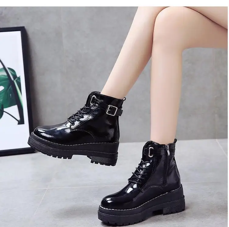 

Martin boots women's 2023 new autumn and winter thick-soled inner heightening autumn short boots high top trendy shoes warm boot