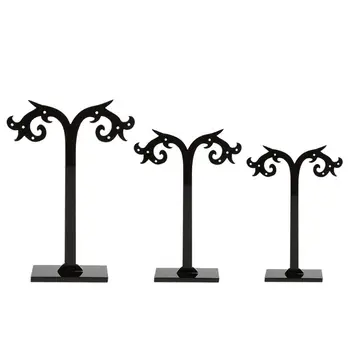 

3 Pcs/Set Earrings Shelf Fashion Stand Holder Jewelry Display Rack Acrylic Ear Stud Showcase Professional Organizer Lamp Tree