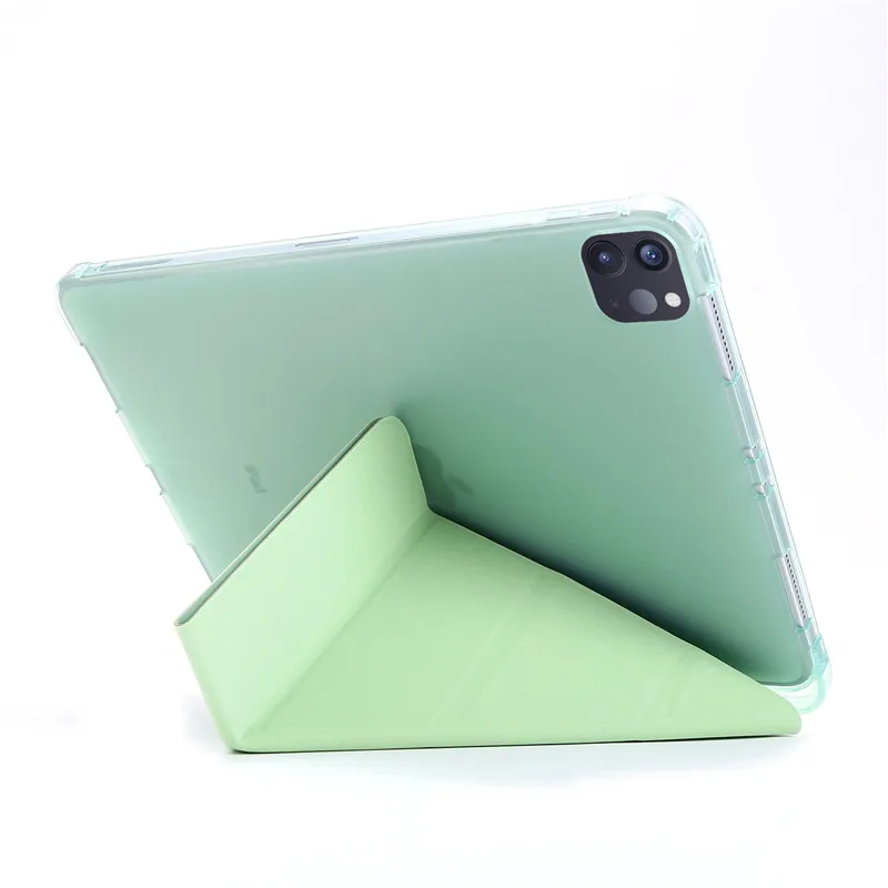 Cute Pink Green For Ipad Pro 12 9 Case 3rd 4th Gen 18 Multi Folding Flip Stand For Ipad Pro 12 9 12 9 Back Cover Tablet Tablets E Books Case Aliexpress