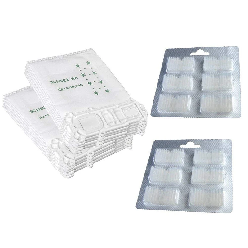 

Vacuum Cleaner Attachments Cleaning Accessories Vacuum Cleaner Fit for Vorwerk VK135 VK136 10 Dust Bags+2 Fresheners