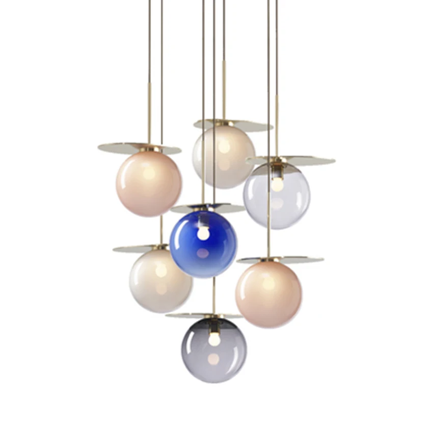 

Modern LED Glass Pendant Lights Lighting Nordic Design Art Restaurant Pendant Lamp Cafe Bar Decor Hanging Lamp Light Fixtures