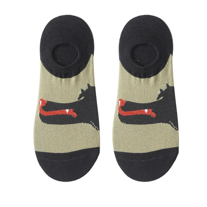 Женские летние носки Kawayi с рисунком животных, с закрытым носком, симпатичные Тапочки, носки с низким вырезом для мальчиков, женские носки-лодочки, носки без шоу