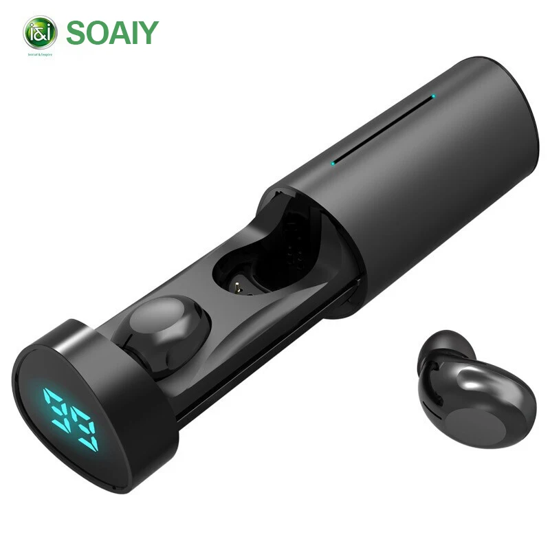 SOAIY F3 Siri Smart AL Assistant Bluetooth Headset 5.0 8 Hours Music Time Stylish True Wireless Earphones with Microphone